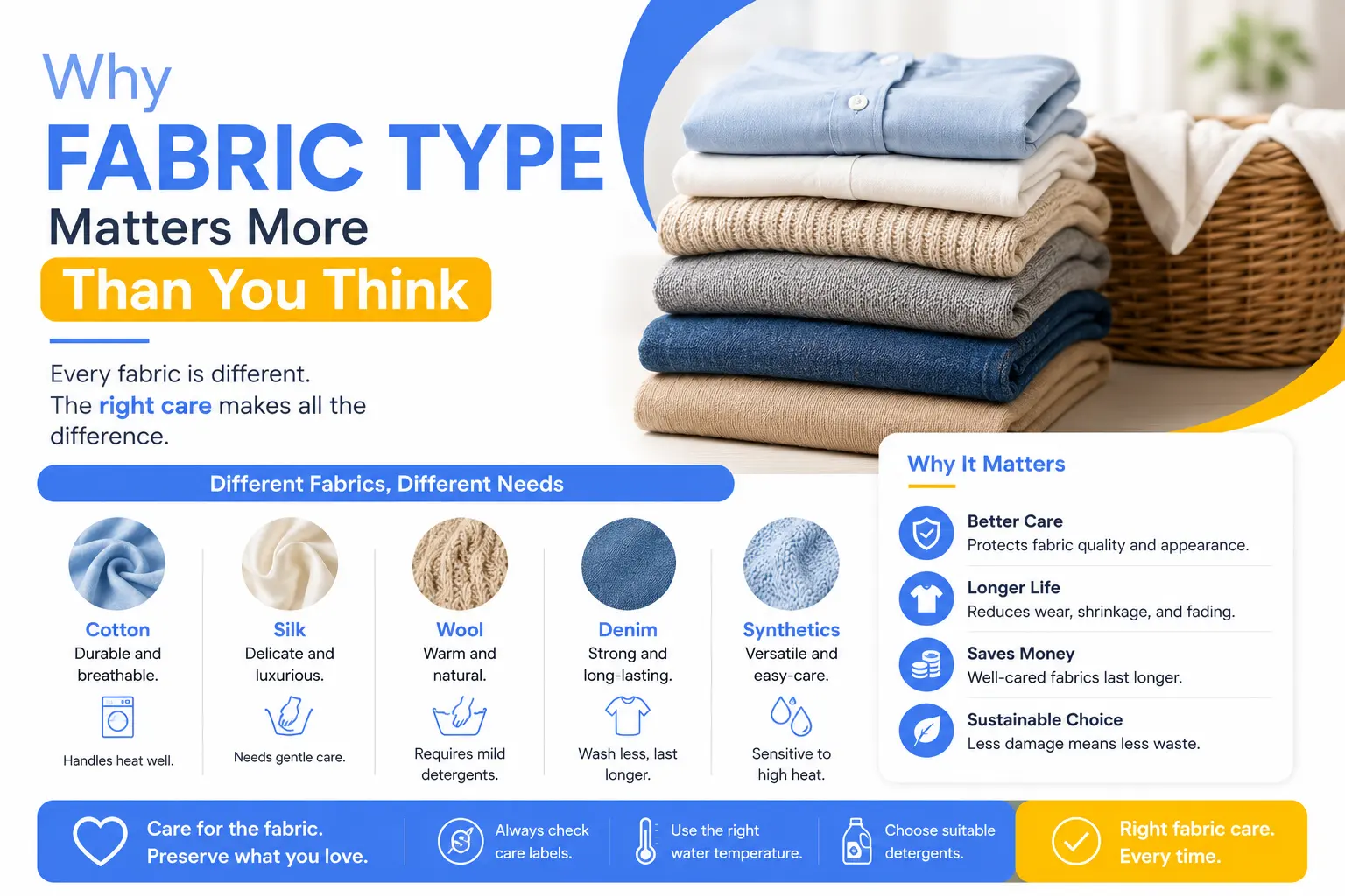 Why Fabric Type Matters More Than You Think - snowwhite laundry and dry cleaning